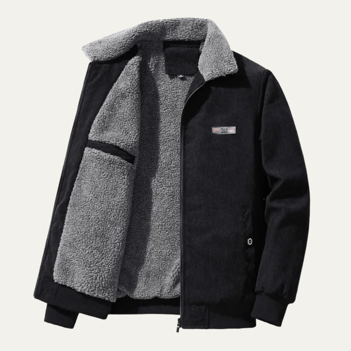 Men's Insulated Corduroy Fleece Jacket for Winter