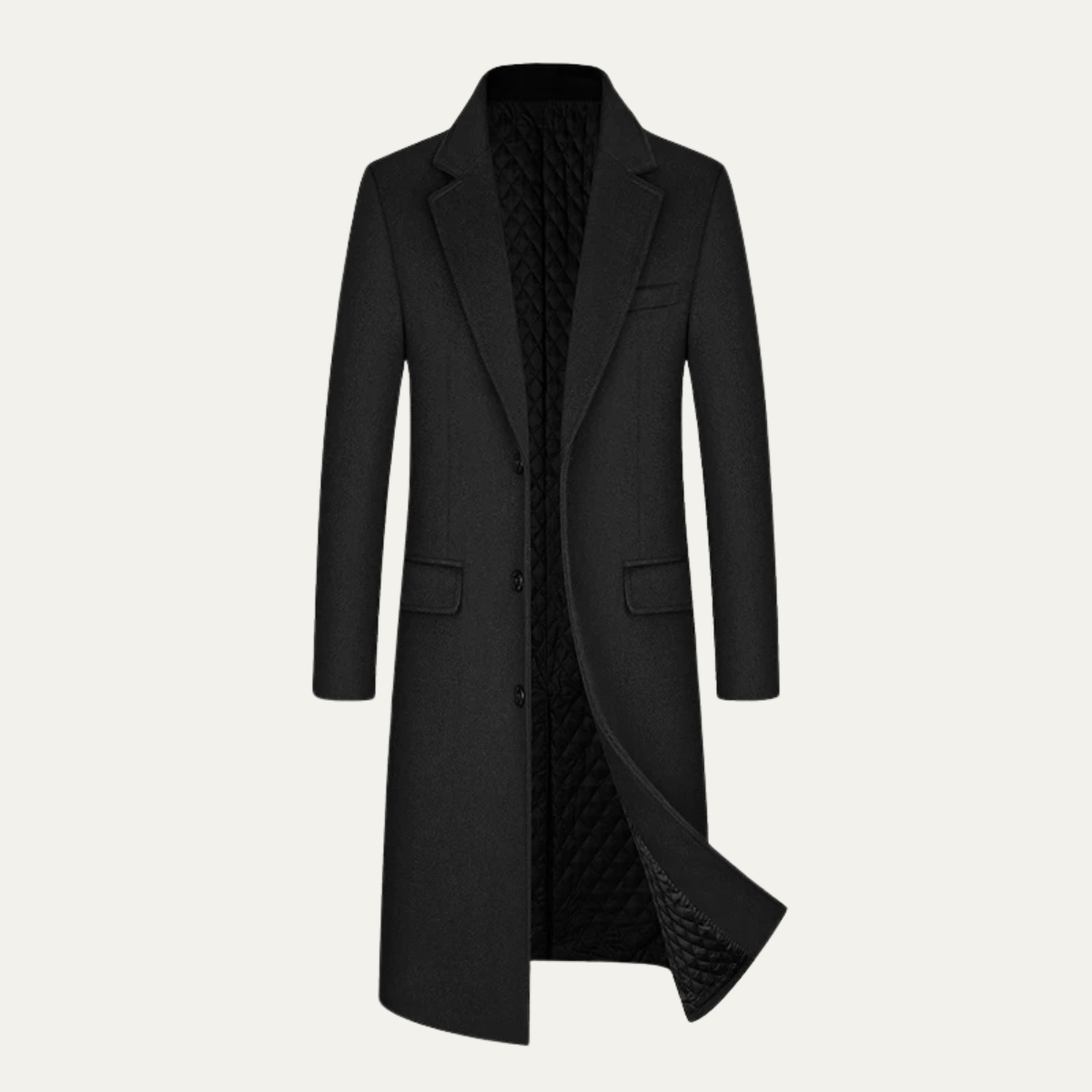 Classic Mens Warm Wool Trench Coat