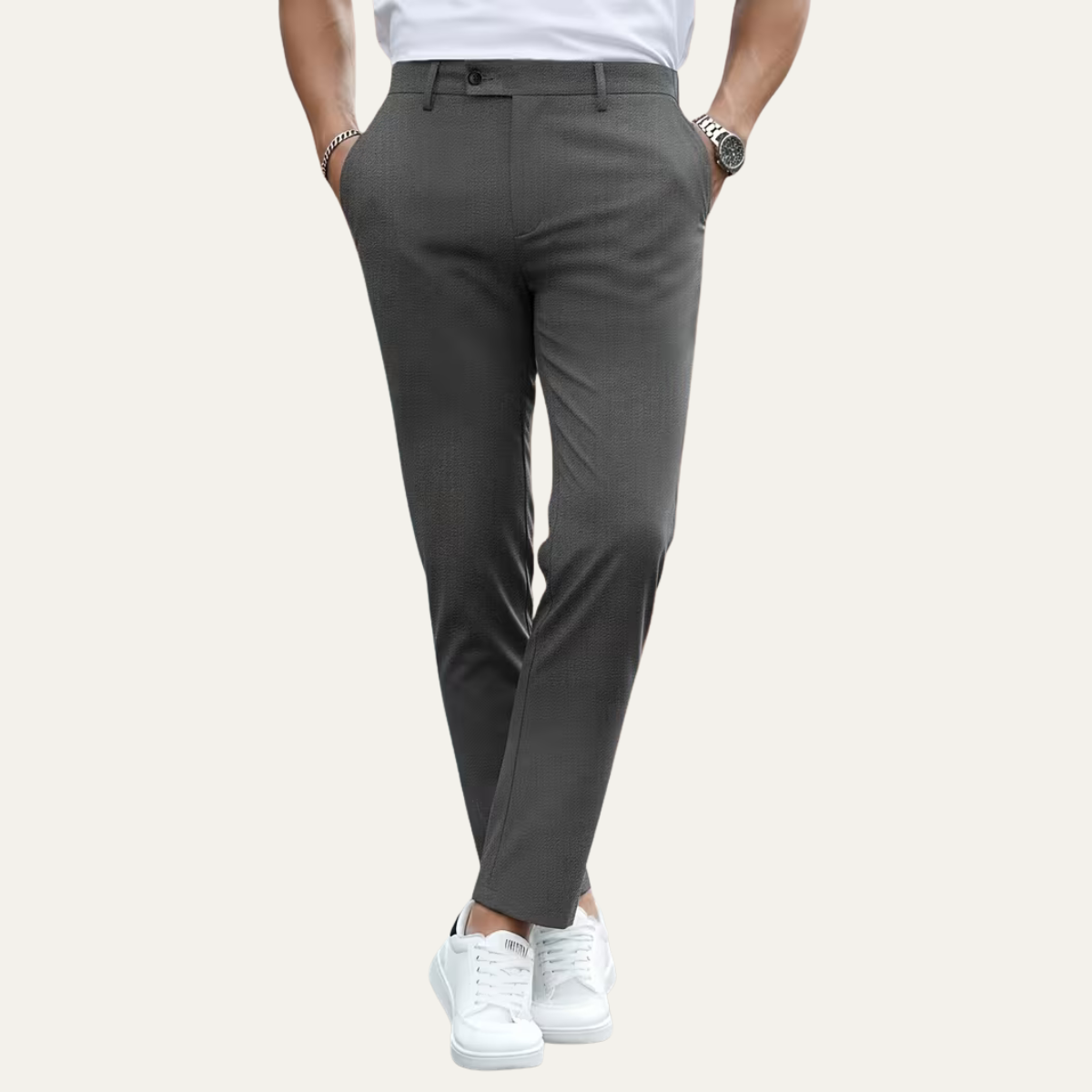 Stylish Mens Slim Fit Formal Trousers