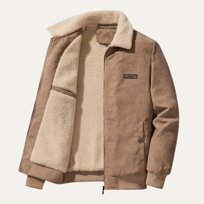 Men's Insulated Corduroy Fleece Jacket for Winter