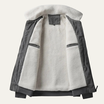 Men's Insulated Corduroy Fleece Jacket for Winter