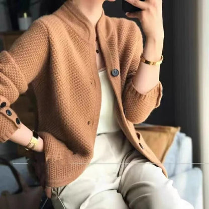 Cozy Women's Button Front Knit Cardigan Sweater