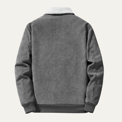Men's Insulated Corduroy Fleece Jacket for Winter