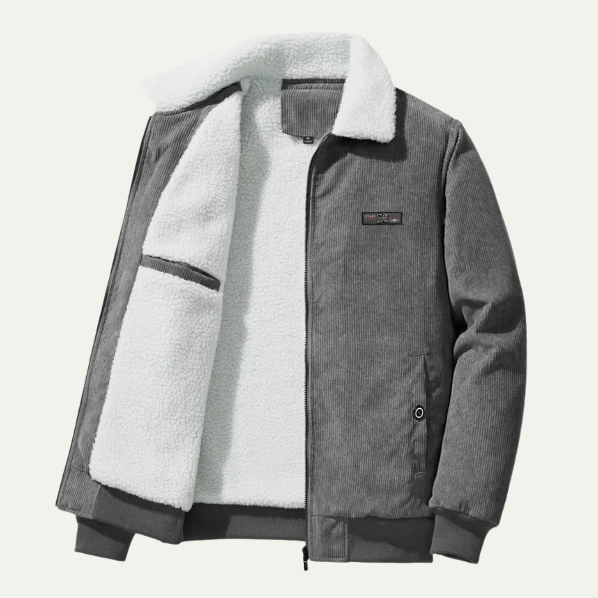 Men's Insulated Corduroy Fleece Jacket for Winter