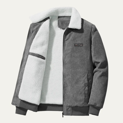 Men's Insulated Corduroy Fleece Jacket for Winter