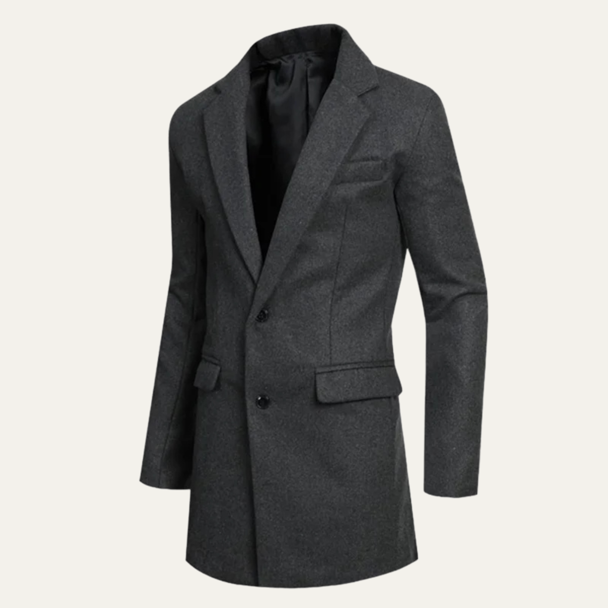 Warm Men's Wool Blend Winter Coat
