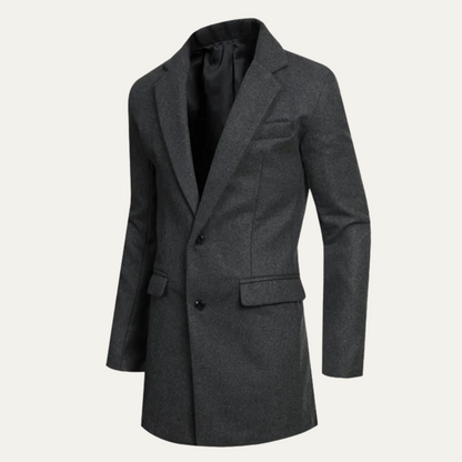 Warm Men's Wool Blend Winter Coat