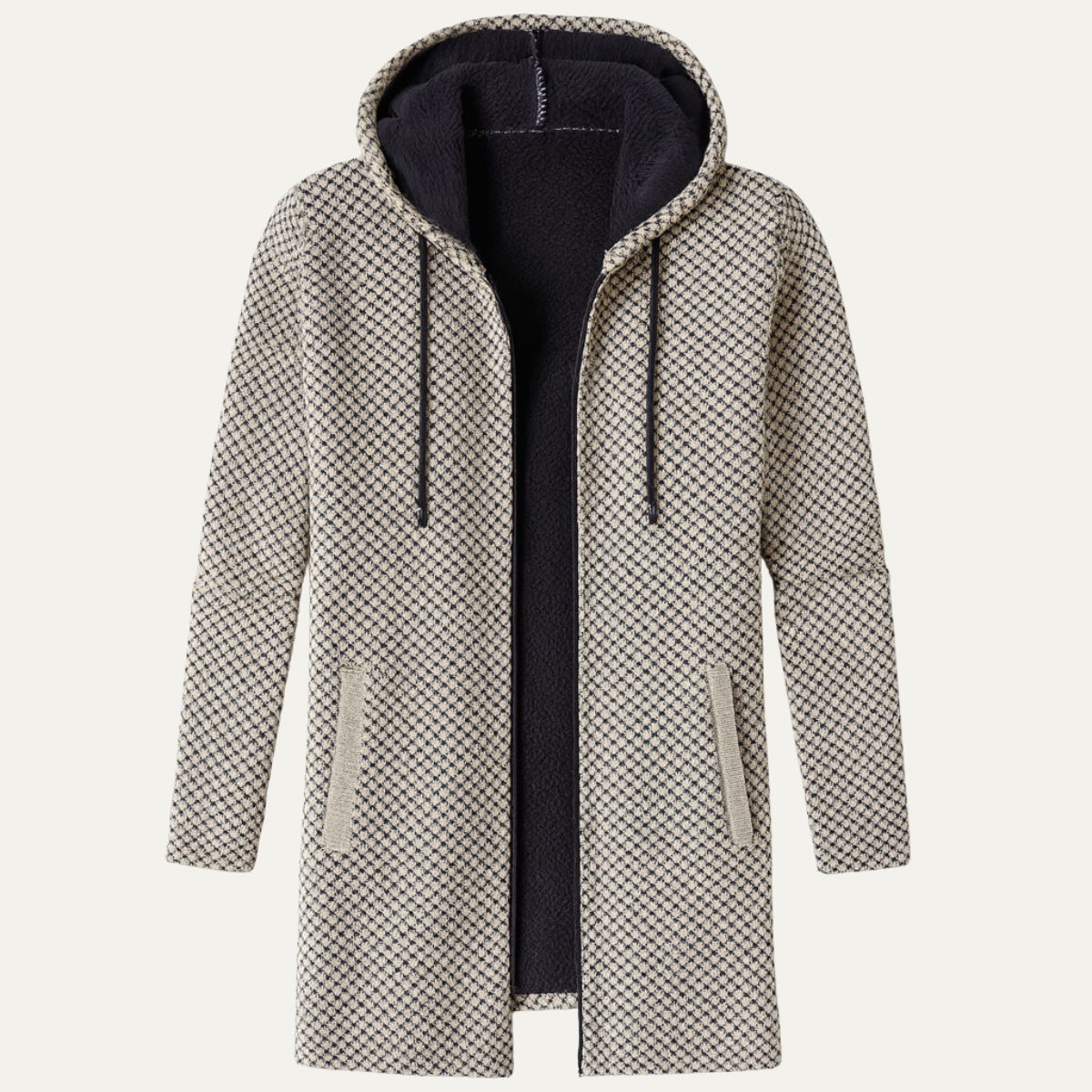 Cozy Oversized Men's Knit Hoodie Jacket - Nocini