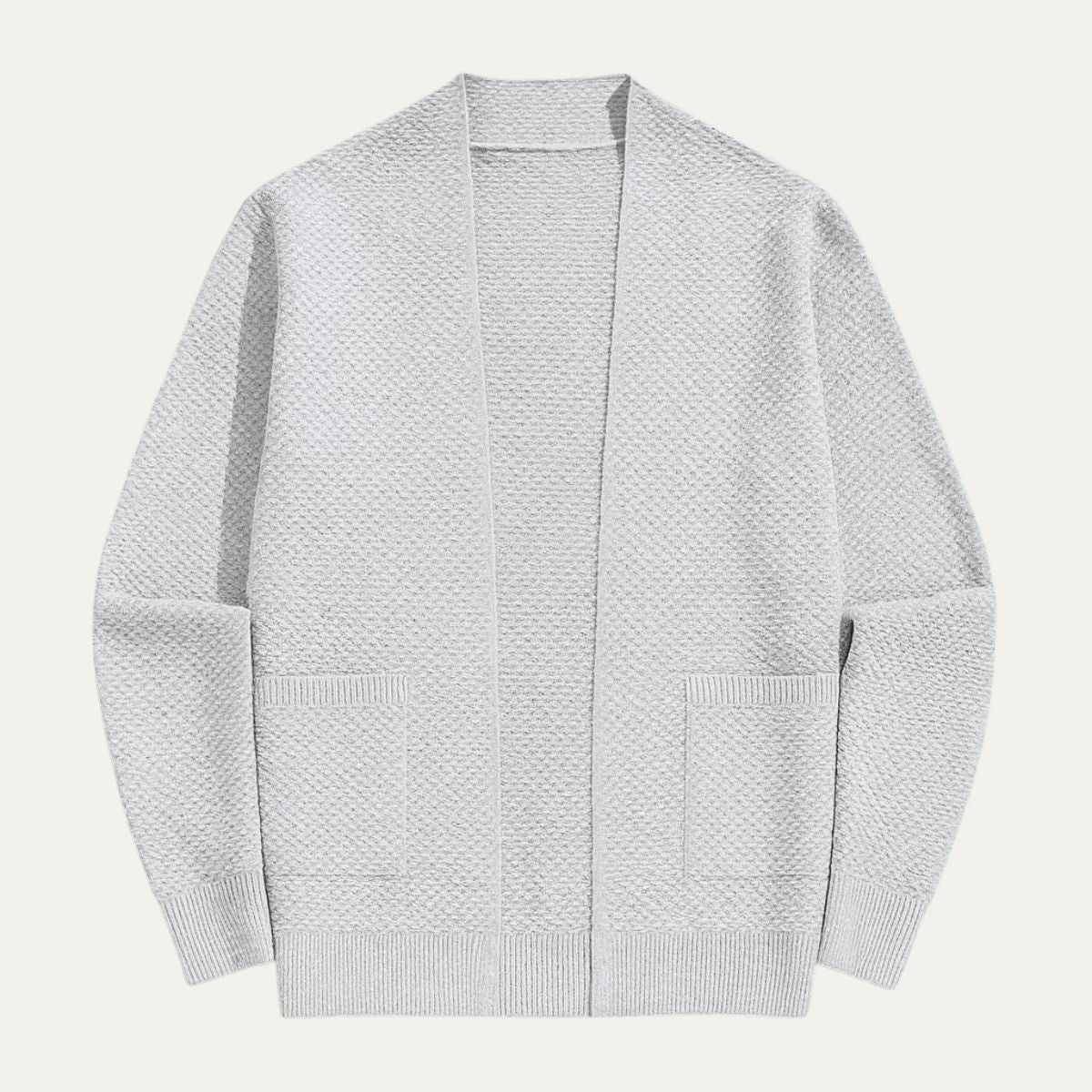 Cozy Men's Open Front Cardigan Sweater