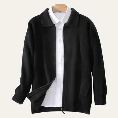 Premium Men's Cashmere Wool Cardigan Sweater