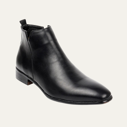 Classic Men's Leather Ankle Dress Boots
