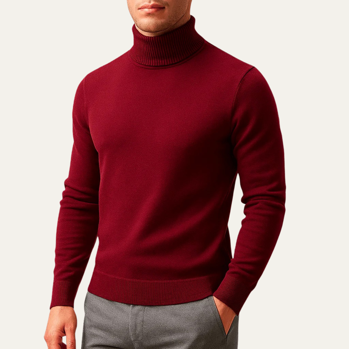 Traditional Mens Crew Neck Knit Sweater