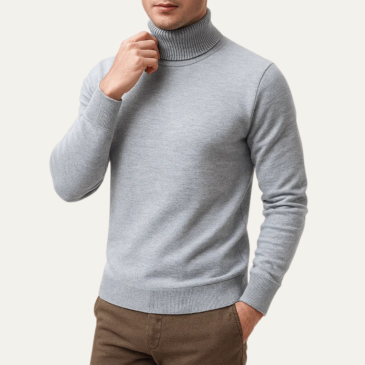 Traditional Mens Crew Neck Knit Sweater