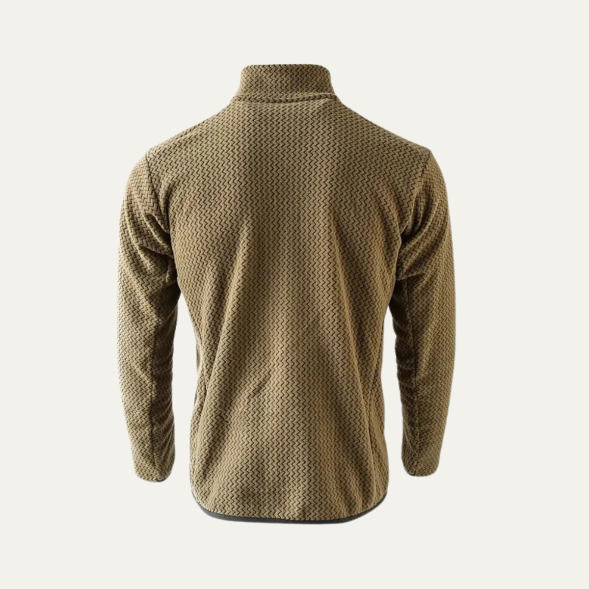 Warm Mens Fleece Half Zip Sweater with Zip Pocket