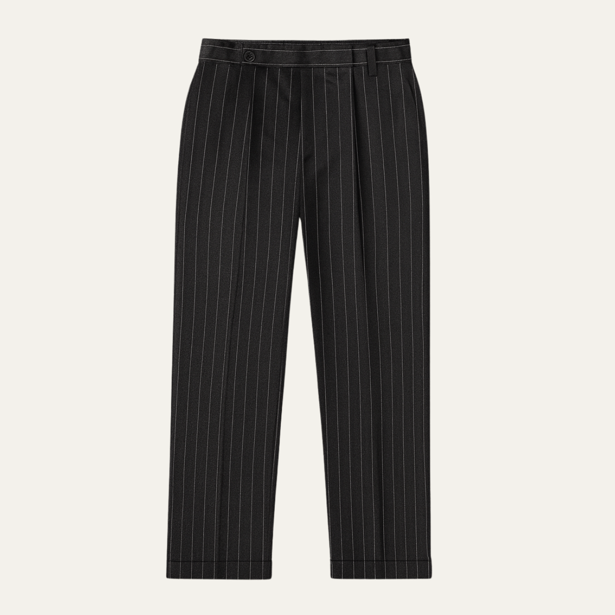 Slim Fit White Stripe Dress Pants for Men - Nocini