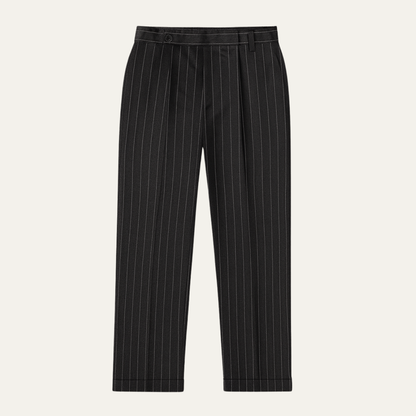 Slim Fit White Stripe Dress Pants for Men - Nocini