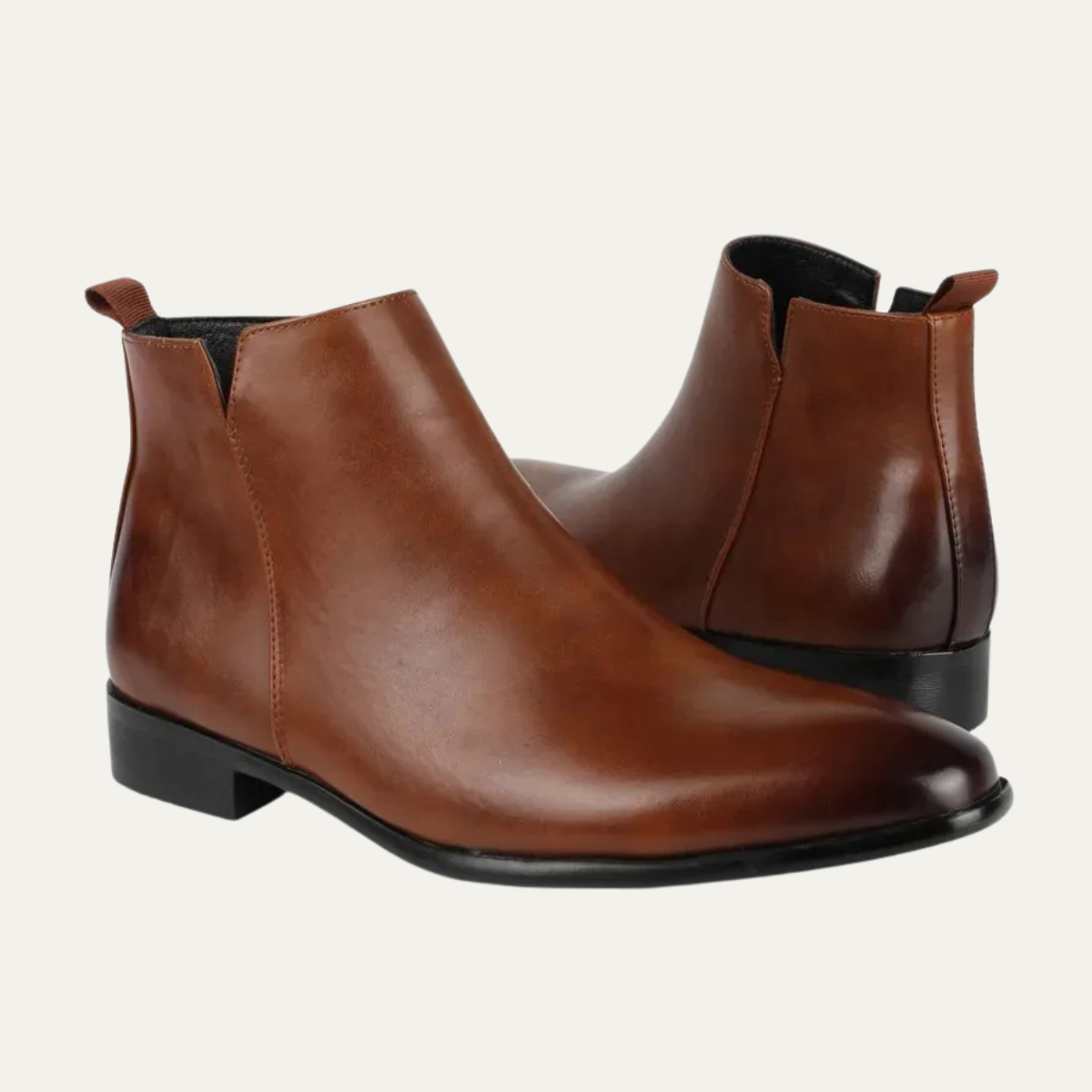 Classic Men's Leather Ankle Dress Boots
