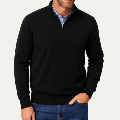 Men's Breathable Quarter Zip Fleece Sweater