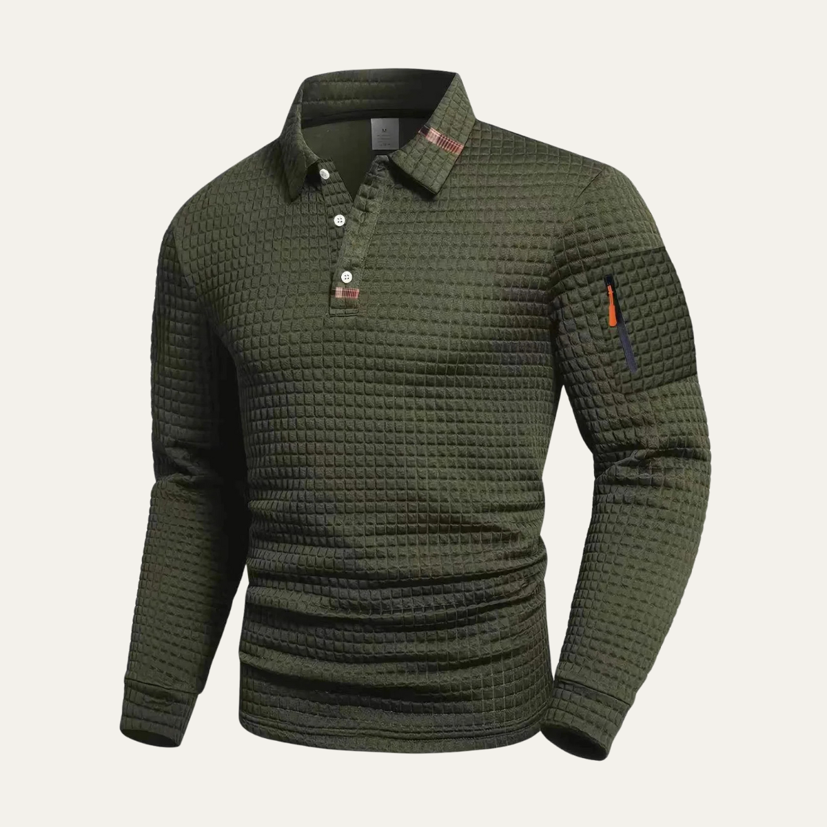 Cozy Mens Cable Knit Zip Pocket Sweater
