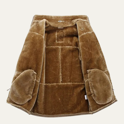 Luxury Men's Faux Suede Leather Winter Coat