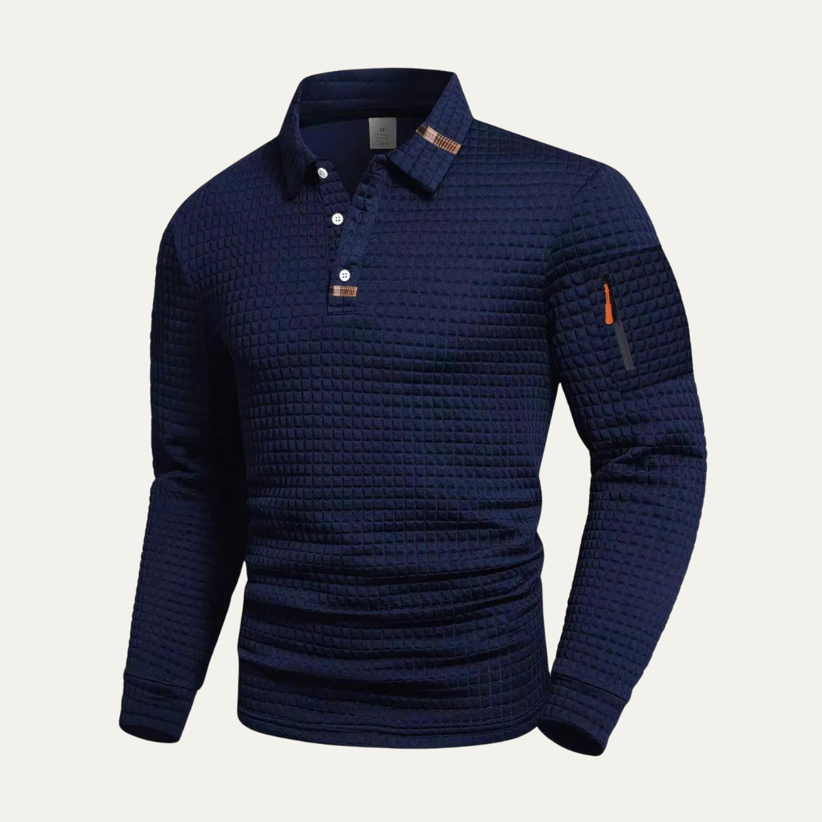 Cozy Mens Cable Knit Zip Pocket Sweater