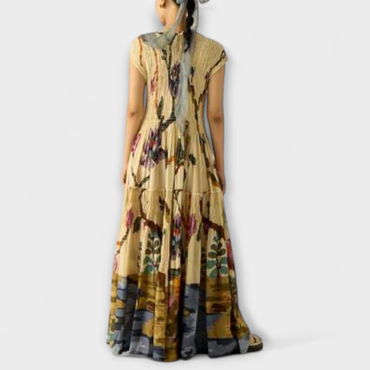 Elegant Floral Long Dress for Women
