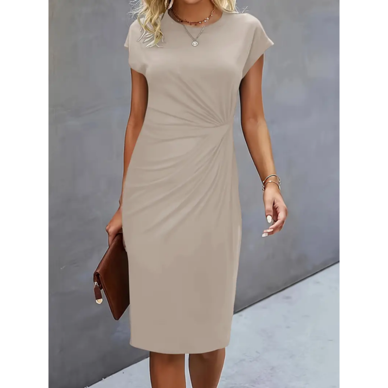 Elegant Women's Fitted Waist Midi Bodycon Dress