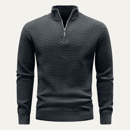 Stylish Men's Cozy Half Zip Knit Sweater - Nocini