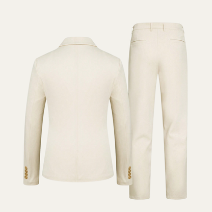 Stylish Men's Slim Fit Suit Set - Classic Blazer and Trousers