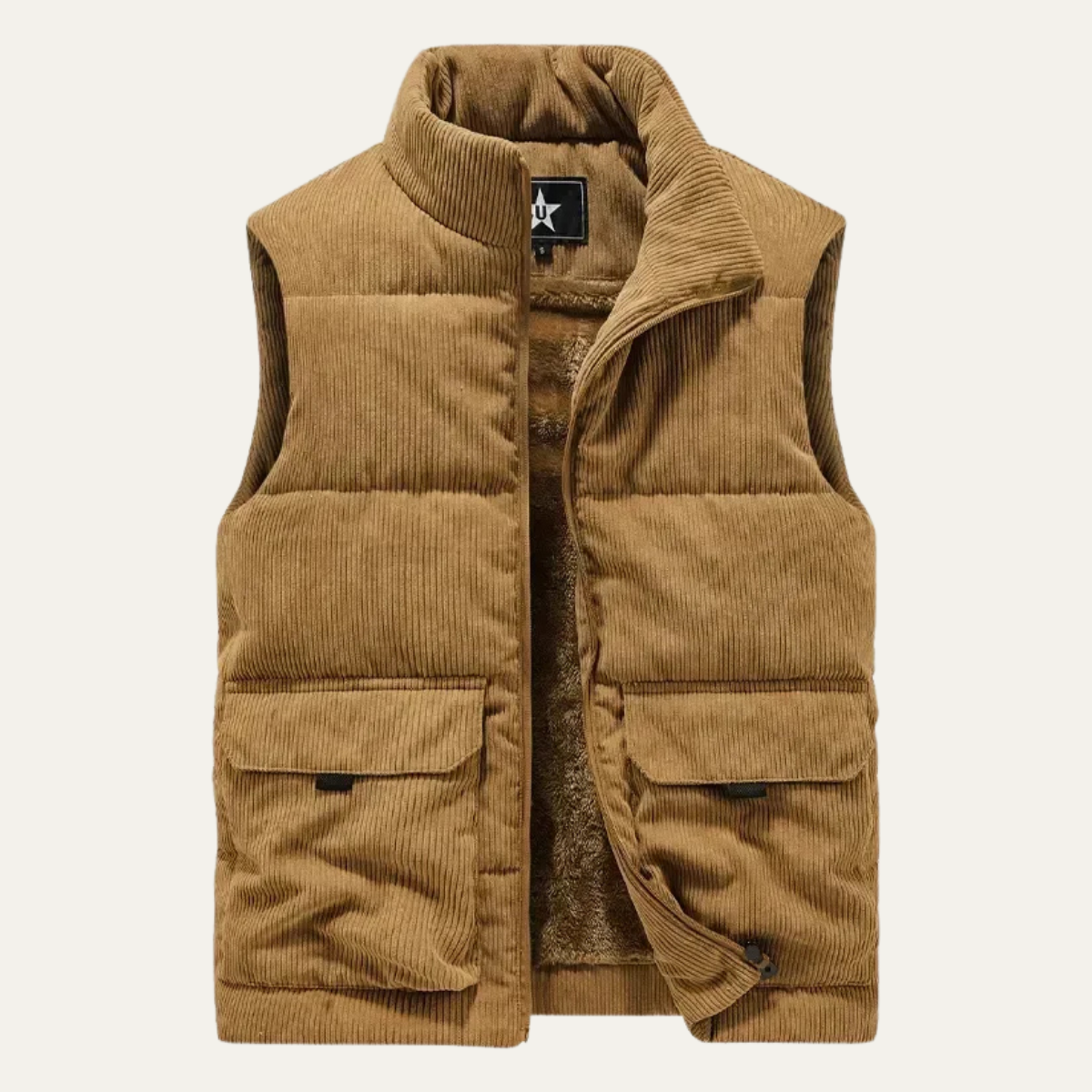 Warm Thick Quilted Sleeveless Winter Vest - Nocini