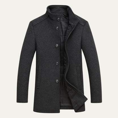 Warm Mens Luxury Wool Pea Coat