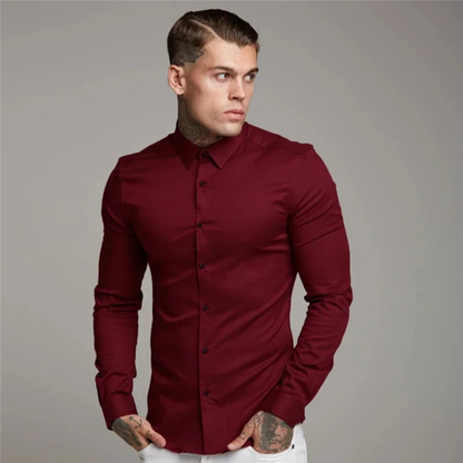 Stylish Mens Slim Fit Casual Dress Shirt