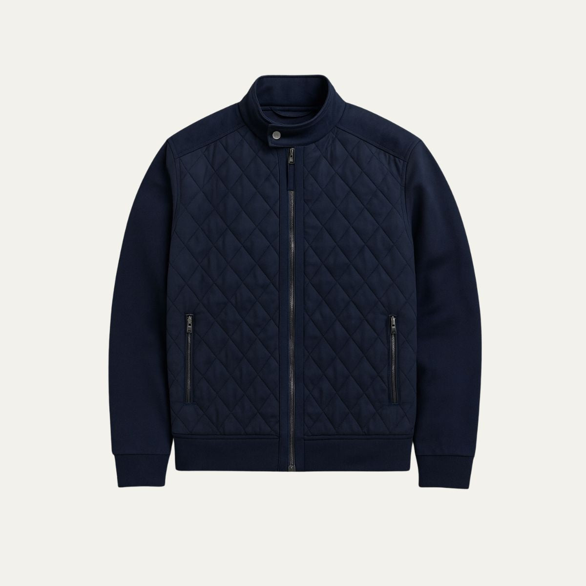 Classic Dark Blue Padded Men's Jacket - Nocini