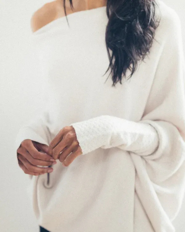 Feminine Knit Top with Bell Sleeve