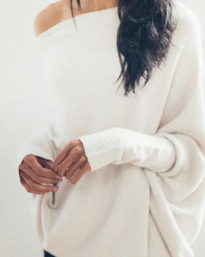 Feminine Knit Top with Bell Sleeve