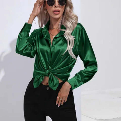 Ladies Soft Flowy Long Sleeve Shirt