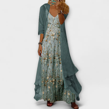 Elegant Long Dress and Jacket Combo for Women