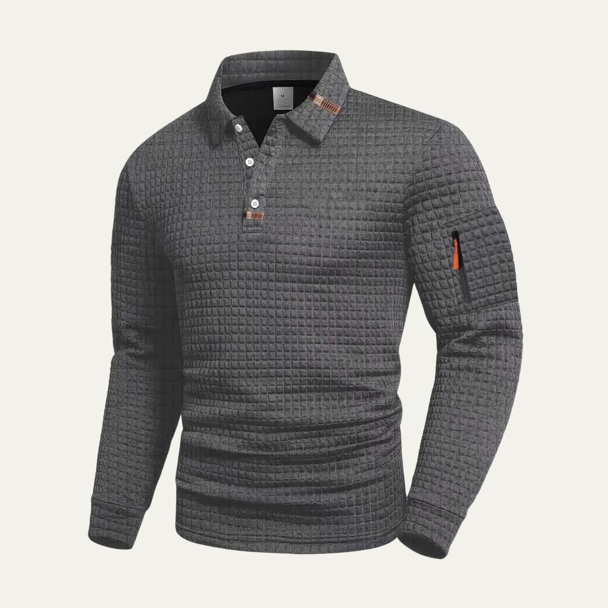 Cozy Mens Cable Knit Zip Pocket Sweater