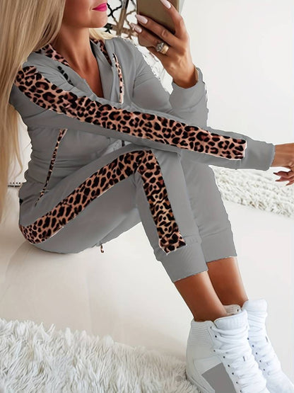 Comfy Leopard Athletic Tracksuit for Women