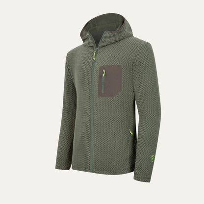 Slim Men's Water Resistant Hooded Zip Jacket