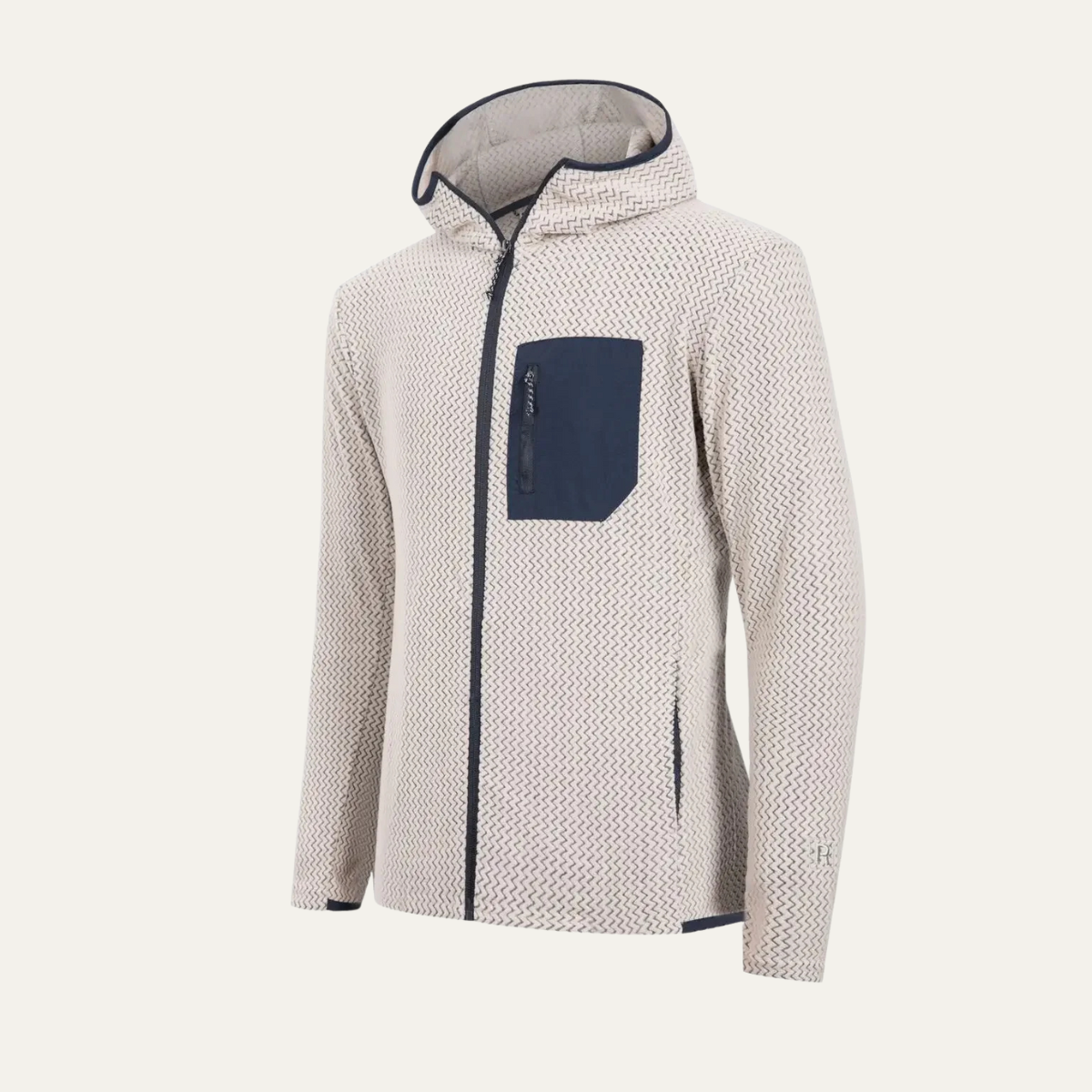 Slim Men's Water Resistant Hooded Zip Jacket