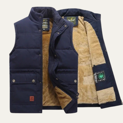 Thermal Insulated Men's Fleece Lined Winter Vest