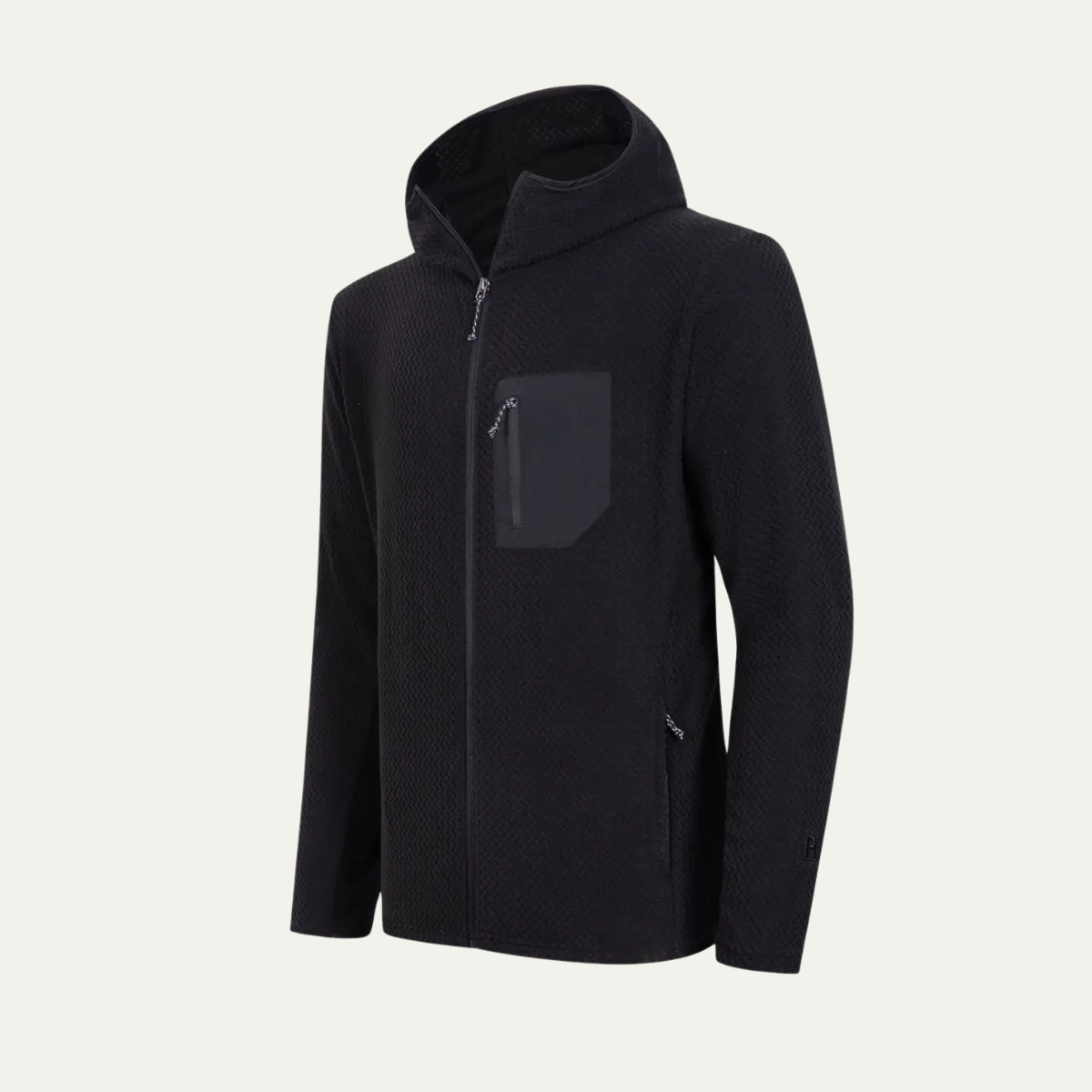 Slim Men's Water Resistant Hooded Zip Jacket