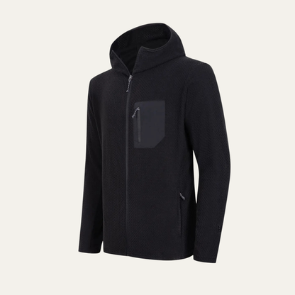 Slim Men's Water Resistant Hooded Zip Jacket