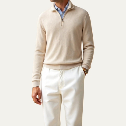 Men's Slim Fit Breathable Knitted Jumper Sweater