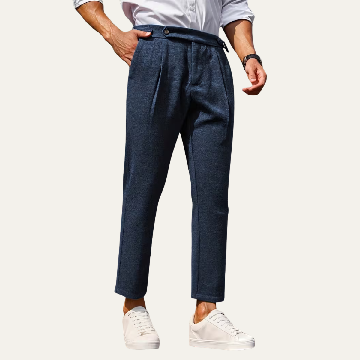 Slim Fit Navy Business Dress Pants For Men