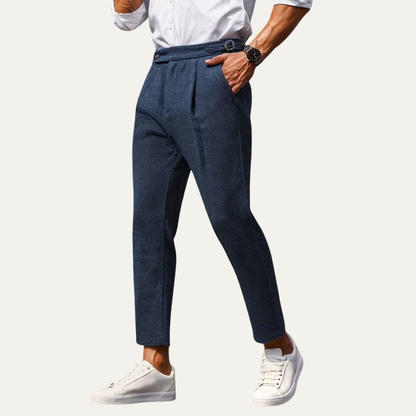Slim Fit Navy Business Dress Pants For Men