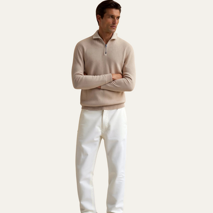 Men's Slim Fit Breathable Knitted Jumper Sweater