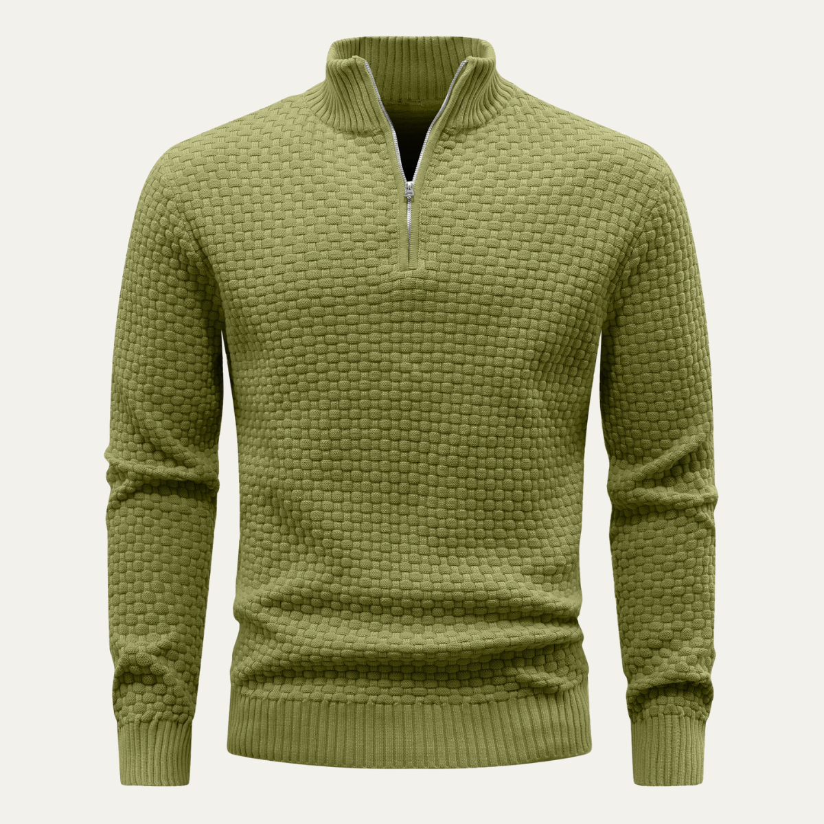 Cozy Half Zip Winter Knit Sweater