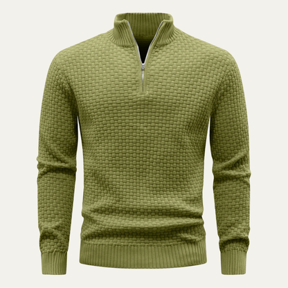 Cozy Half Zip Winter Knit Sweater